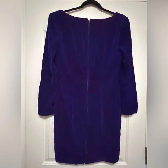 Vintage Royal Blue Velvet Dress by Late Edition Limited Size Medium - Picture 2 of 5